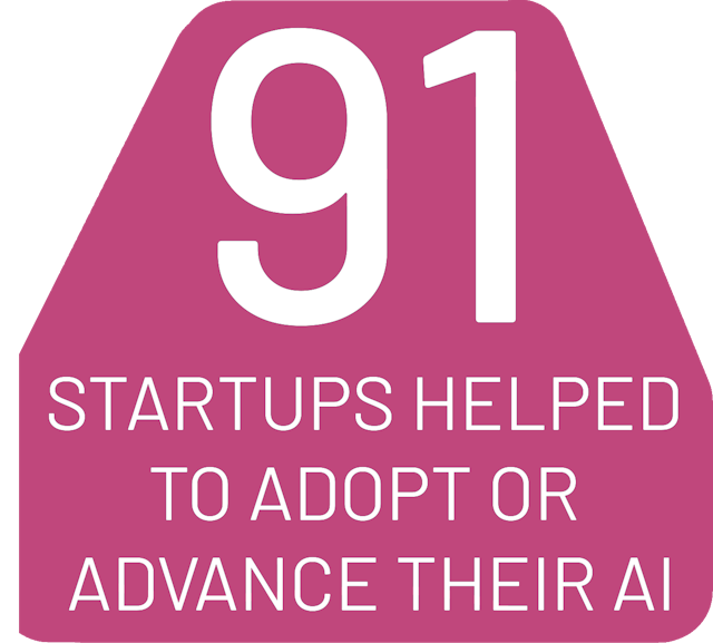 91 Startups Helped to Adopt or Advance their AI